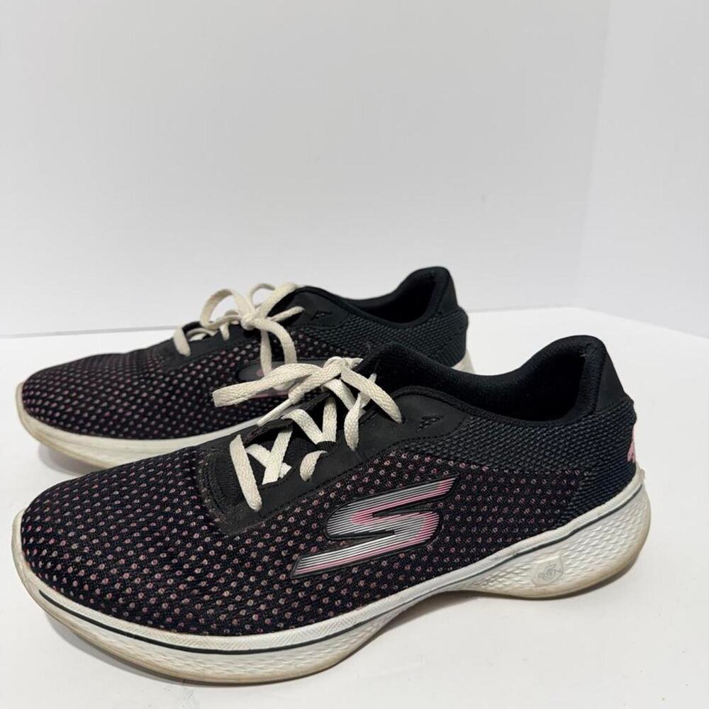 Skechers GOwalk 4 Womens 14181 BKPK Black Pink Walking Sneakers Size 9.5